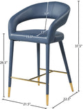 Destiny Contemporary Stool with Rounded Back and Gold-Tipped Legs for Elegant Dining Experience