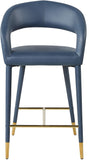 Destiny Contemporary Stool with Rounded Back and Gold-Tipped Legs for Elegant Dining Experience