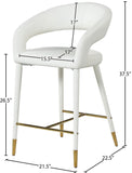 Destiny Contemporary Stool with Rounded Back and Gold-Tipped Legs for Elegant Dining Experience