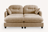 MOLLY 74" Loveseat with 2 Ottomans