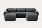 MELLOW 114" 3-Seater Sofa with 2 Ottomans