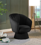 Swanson Velvet Accent Chair - Luxurious Swivel Design with Deep Tufted Back for Contemporary Style