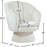 Swanson Velvet Accent Chair - Luxurious Swivel Design with Deep Tufted Back for Contemporary Style