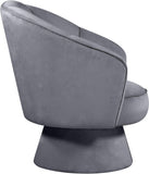Swanson Velvet Accent Chair - Luxurious Swivel Design with Deep Tufted Back for Contemporary Style