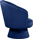 Swanson Velvet Accent Chair - Luxurious Swivel Design with Deep Tufted Back for Contemporary Style