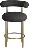 Bordeaux Contemporary Stool Set of 2 - Stylish Iron Frame with Luxurious Boucle Upholstery