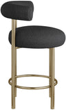 Bordeaux Contemporary Stool Set of 2 - Stylish Iron Frame with Luxurious Boucle Upholstery