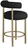 Bordeaux Contemporary Stool Set of 2 - Stylish Iron Frame with Luxurious Boucle Upholstery