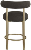 Bordeaux Contemporary Stool Set of 2 - Stylish Iron Frame with Luxurious Boucle Upholstery