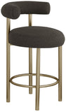 Bordeaux Contemporary Stool Set of 2 - Stylish Iron Frame with Luxurious Boucle Upholstery