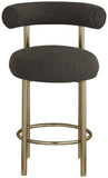 Bordeaux Contemporary Stool Set of 2 - Stylish Iron Frame with Luxurious Boucle Upholstery