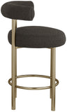 Bordeaux Contemporary Stool Set of 2 - Stylish Iron Frame with Luxurious Boucle Upholstery