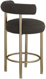 Bordeaux Contemporary Stool Set of 2 - Stylish Iron Frame with Luxurious Boucle Upholstery