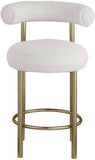 Bordeaux Contemporary Stool Set of 2 - Stylish Iron Frame with Luxurious Boucle Upholstery