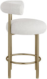 Bordeaux Contemporary Stool Set of 2 - Stylish Iron Frame with Luxurious Boucle Upholstery