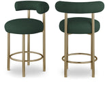 Bordeaux Contemporary Stool Set of 2 - Stylish Iron Frame with Luxurious Boucle Upholstery