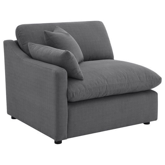 Hobson Upholstered LAF Chair Charcoal