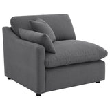 Hobson Upholstered LAF Chair Charcoal