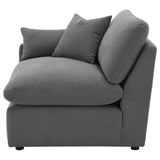 Hobson Upholstered LAF Chair Charcoal