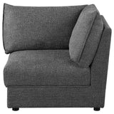 Sasha Upholstered Corner Chair Barely Black