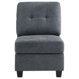 Georgina Upholstered Armless Chair Steel Grey