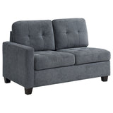 Georgina Upholstered LAF Loveseat Steel Grey