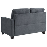 Georgina Upholstered LAF Loveseat Steel Grey