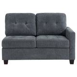 Georgina Upholstered RAF Loveseat Steel Grey