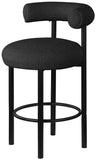 Bordeaux Contemporary Stool Set of 2 - Stylish Iron Frame with Luxurious Boucle Upholstery