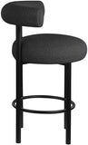 Bordeaux Contemporary Stool Set of 2 - Stylish Iron Frame with Luxurious Boucle Upholstery