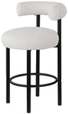 Bordeaux Contemporary Stool Set of 2 - Stylish Iron Frame with Luxurious Boucle Upholstery