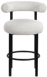 Bordeaux Contemporary Stool Set of 2 - Stylish Iron Frame with Luxurious Boucle Upholstery