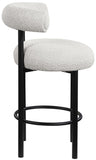 Bordeaux Contemporary Stool Set of 2 - Stylish Iron Frame with Luxurious Boucle Upholstery