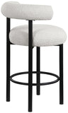 Bordeaux Contemporary Stool Set of 2 - Stylish Iron Frame with Luxurious Boucle Upholstery
