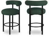Bordeaux Contemporary Stool Set of 2 - Stylish Iron Frame with Luxurious Boucle Upholstery