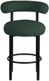 Bordeaux Contemporary Stool Set of 2 - Stylish Iron Frame with Luxurious Boucle Upholstery