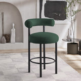 Bordeaux Contemporary Stool Set of 2 - Stylish Iron Frame with Luxurious Boucle Upholstery