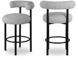 Bordeaux Contemporary Stool Set of 2 - Stylish Iron Frame with Luxurious Boucle Upholstery