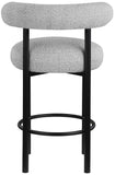 Bordeaux Contemporary Stool Set of 2 - Stylish Iron Frame with Luxurious Boucle Upholstery