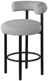 Bordeaux Contemporary Stool Set of 2 - Stylish Iron Frame with Luxurious Boucle Upholstery