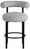 Bordeaux Contemporary Stool Set of 2 - Stylish Iron Frame with Luxurious Boucle Upholstery