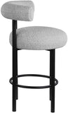 Bordeaux Contemporary Stool Set of 2 - Stylish Iron Frame with Luxurious Boucle Upholstery