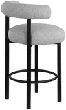 Bordeaux Contemporary Stool Set of 2 - Stylish Iron Frame with Luxurious Boucle Upholstery