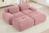 MIA 82'' Loveseat with 2 Ottomans