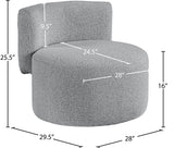 Como Contemporary Accent Chair with Curved Back Design for Stylish Home Decor and Comfort