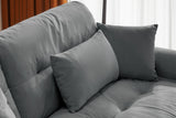 CLOUDIES 94" Loveseat with 2 Ottomans
