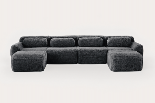 MELLOW 149" 4-Seater Sofa with 2 Ottomans