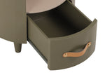 GALEN Modern Round Nightstand with Storage Drawer