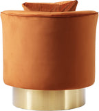 Kendra Contemporary Accent Chair with Gold Swivel Base - Chic Comfort for Your Living Room Decor