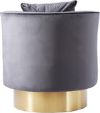 Kendra Contemporary Accent Chair with Gold Swivel Base - Chic Comfort for Your Living Room Decor